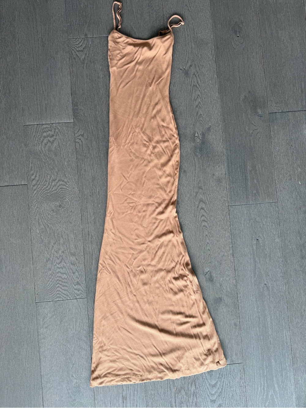 Skims camel slip dress